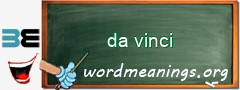 WordMeaning blackboard for da vinci